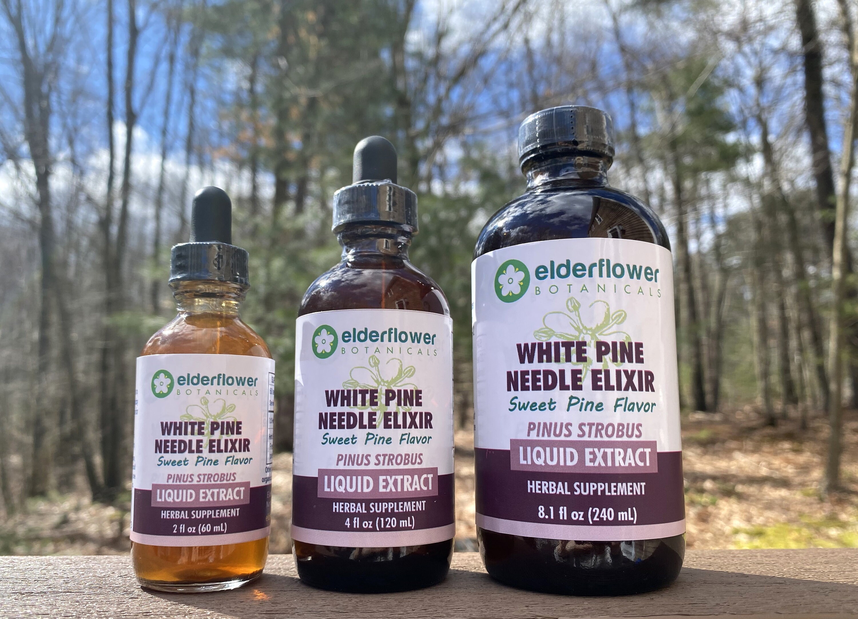 White Pine Needle Elixir Sweet Extract Shikimic Acid Organic Tincture