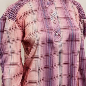 1970’s Made in USA Purple Plaid Disco Shirt