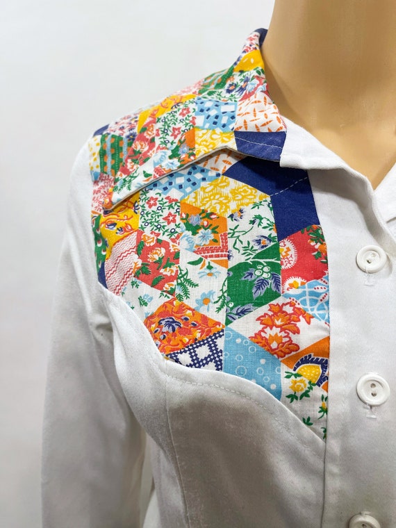 1970’s Western Patchwork Shirt - image 1