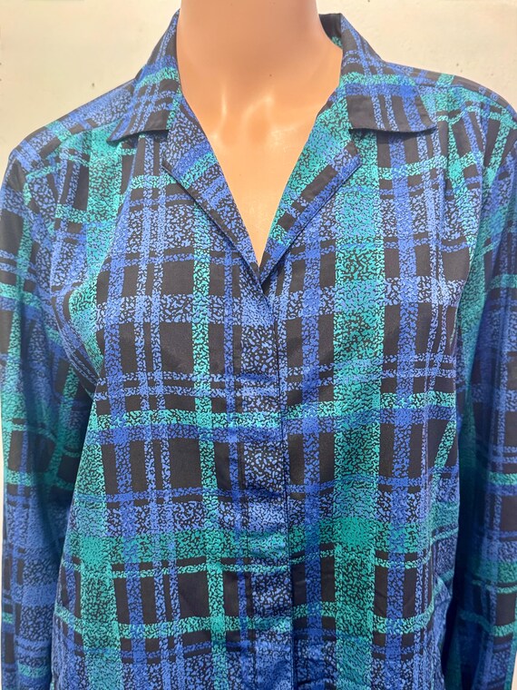 Vintage David Matthew Plaid Blouse