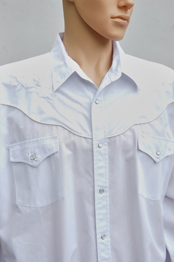 Vintage Embroidered Western Snap Shirt, Medium, XX