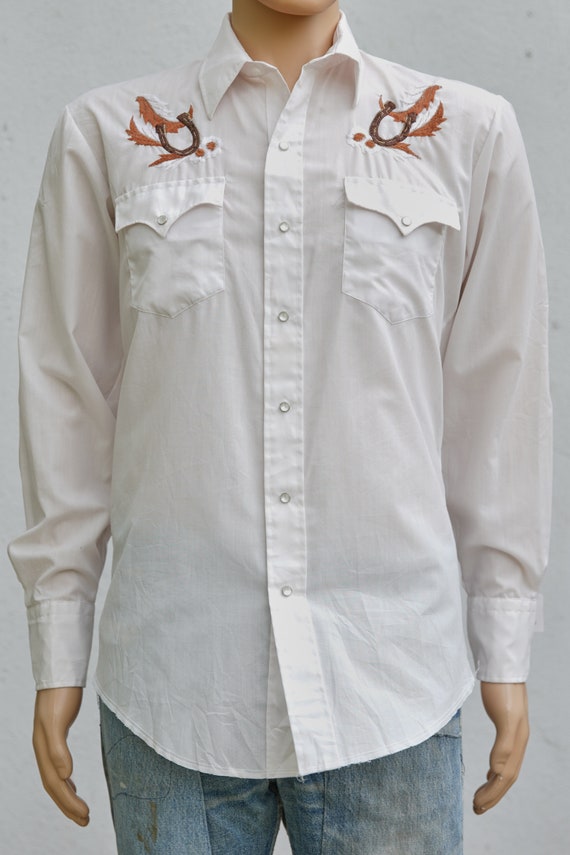 Vintage Embroidered Western Snap Shirt