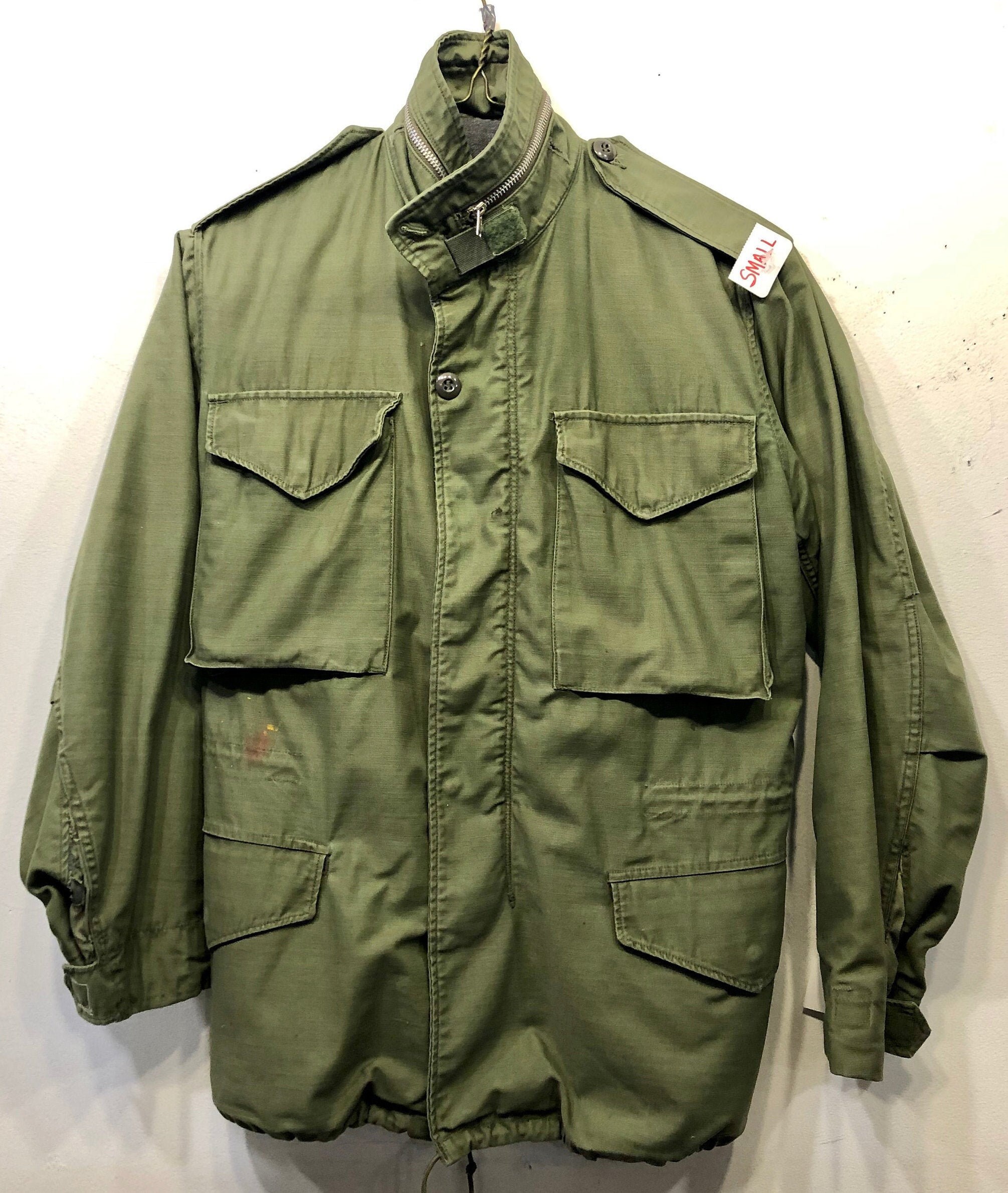 Vintage Us Army Field Jacket Military Green Military Etsy