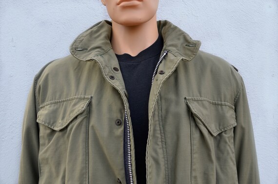Men's Vintage Army Field Jacket, Large