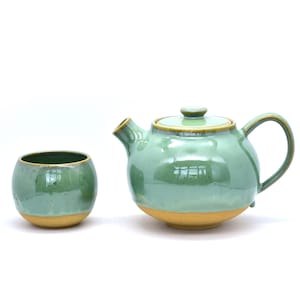 Handmade Ceramic Teapot Set For One: Individual Pottery Teacup