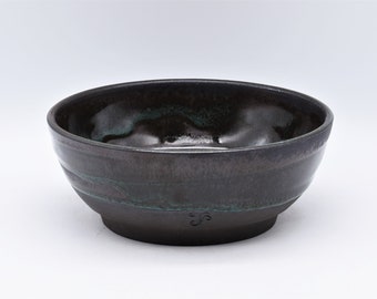 Soap Dish, Handmade Ceramic Pottery, Black Vulcan Stoneware Clay, Teal Glaze, Bathroom, Kitchen, Dressing Table