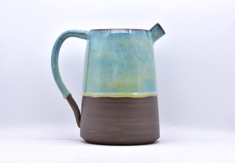 Large Jug, Barware Pitcher, Handmade Ceramic Pottery, Cocktails, Pimms, Sangria, Grey Clay, Summer Night Sky Glaze image 8