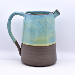 Large Jug, Barware Pitcher, Handmade Ceramic Pottery, Cocktails, Pimms, Sangria, Grey Clay, Summer Night Sky Glaze image 3