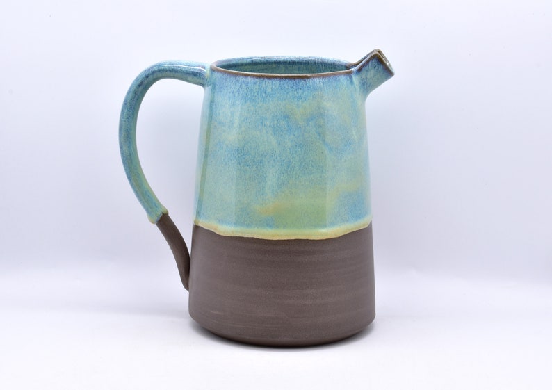 Large Jug, Barware Pitcher, Handmade Ceramic Pottery, Cocktails, Pimms, Sangria, Grey Clay, Summer Night Sky Glaze image 3