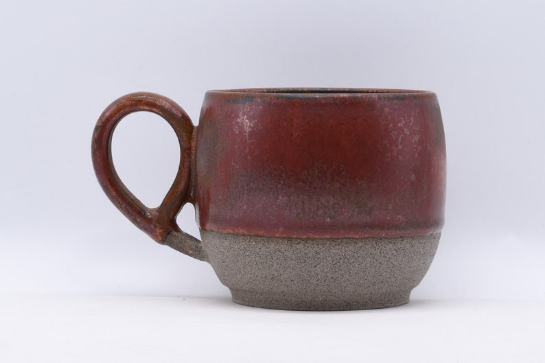 Coffee Mug, Tea Cup, Handmade Ceramic Pottery , Flecked Clay, Part Glazed In Various Colours image 8