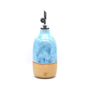 Handmade Ceramics Oil Pourer Bottle, Choose Your Colour, Vinaigrette Dressing Dispenser Cruet