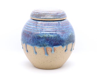 Moon Jar | Handmade Ceramic Container ~ Unique ~ Summer Night Sky Glaze