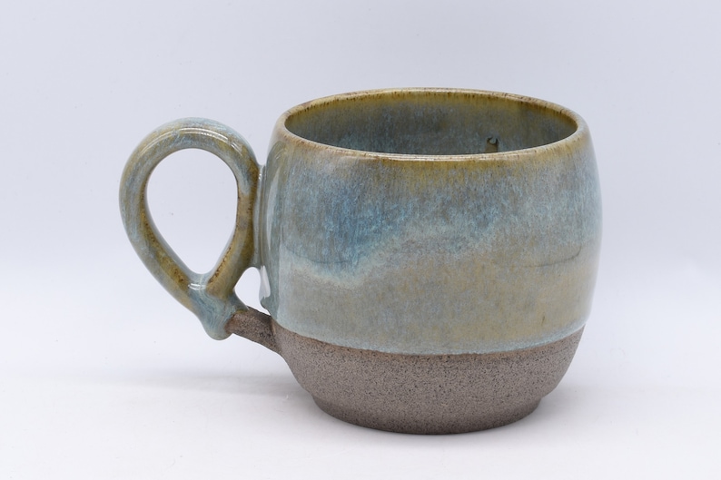 Coffee Mug, Tea Cup, Handmade Ceramic Pottery , Flecked Clay, Part Glazed In Various Colours image 10