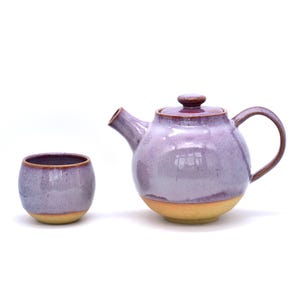 Handmade Ceramic Teapot Set For One: Individual Pottery Teacup