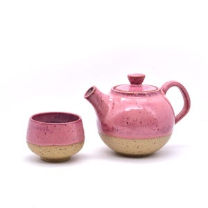 Teapot Set For One, Handmade, Choose Your Favourite Colour, Small Teapot With Matching Tea Cup, Individual Teapot Set, Ceramic Pottery *