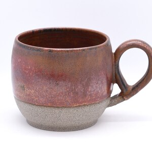 Coffee Mug, Tea Cup, Handmade Ceramic Pottery , Flecked Clay, Part Glazed In Various Colours 3. Ancient Copper