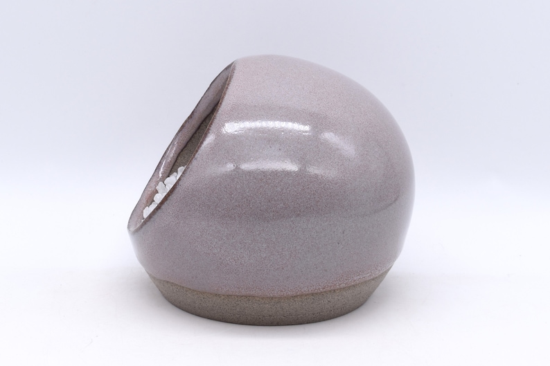 Salt Pig, Cellar, Handmade Ceramic Pottery, Grey Clay, Fossil Gloss Glaze image 1