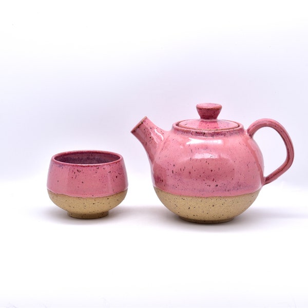 Teapot Set For One, Handmade, Choose Your Favourite Colour, Small Teapot With Matching Tea Cup, Individual Teapot Set, Ceramic Pottery