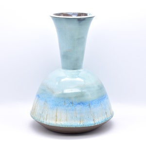 Carafe Decanter, Wine, Whiskey, Water, Cocktails, Handmade Ceramic Barware Pottery, Grey Clay, Misty Aqua Haze Glaze