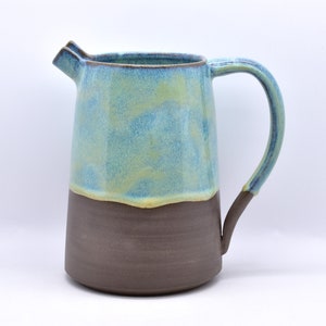 Large Jug, Barware Pitcher, Handmade Ceramic Pottery, Cocktails, Pimms, Sangria, Grey Clay, Summer Night Sky Glaze image 1