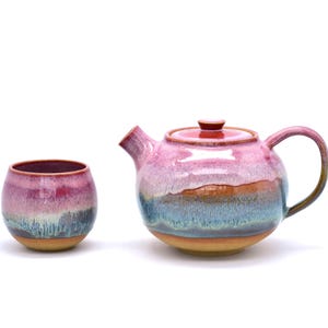 Handmade Ceramic Teapot Set For One: Individual Pottery Teacup