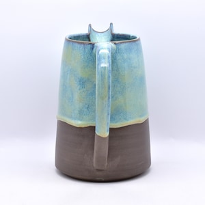 Large Jug, Barware Pitcher, Handmade Ceramic Pottery, Cocktails, Pimms, Sangria, Grey Clay, Summer Night Sky Glaze image 2