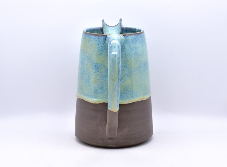 Large Jug, Barware Pitcher, Handmade Ceramic Pottery, Cocktails, Pimms, Sangria, Grey Clay, Summer Night Sky Glaze image 2