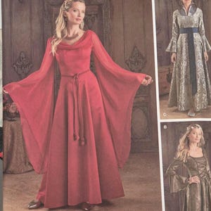 Simplicity 1045 Renässans Maskeraddräkt Mönster Kostym Storlek 14 16 18 20 Cosplay