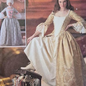 Simplicity 4092 Marie Antoinette  Historical Gown Fancy Dress Sewing Pattern Costume Size 14 16 18 20 Cosplay Medieval 18th Century