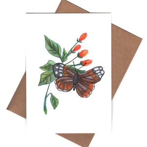 Red Admiral Butterfly Greeting Card | CUSTOM | Nature Illustration | Butterfly Card | Watercolor Print | 5 x 7 Blank Greeting Card