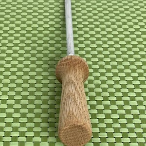 Chicago Cutlery Honing Steel 8" Sharpening Rod Wood Handle Taiwan - 12 1/2" image 5