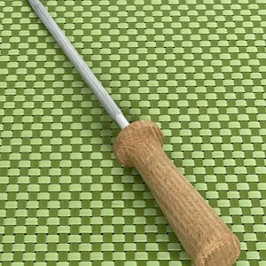 Chicago Cutlery Honing Steel 8" Sharpening Rod Wood Handle Taiwan - 12 1/2" image 1