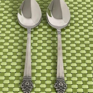 Stanley Roberts LA CATA Stainless 2 Place/Oval Soup Spoons Japan Flatware 7 3/4&quot;