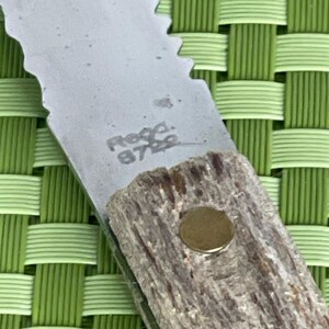 Vintage Durex Stainless Solingen Germany Serrated Bread Knife Wood Handle 7 5/8" image 7