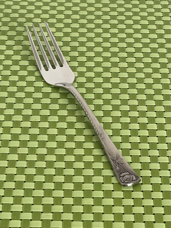Noritake ROSETTA Stainless Dinner Fork Satin Rose 18-8 Japan NTK