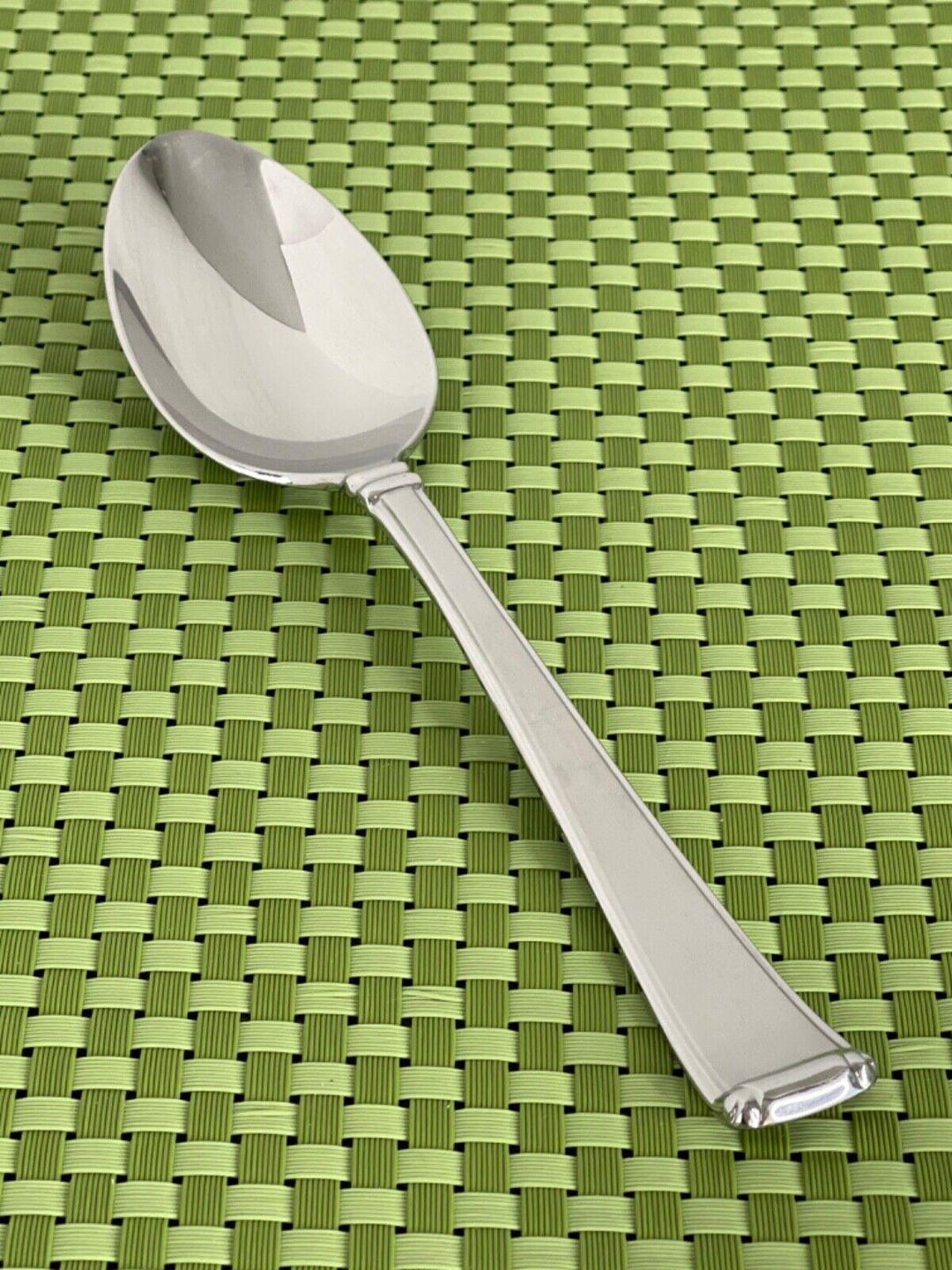 Gorham COLUMN FROSTED Stainless Solid Serving Spoon 18/8 Korea Flatware ...