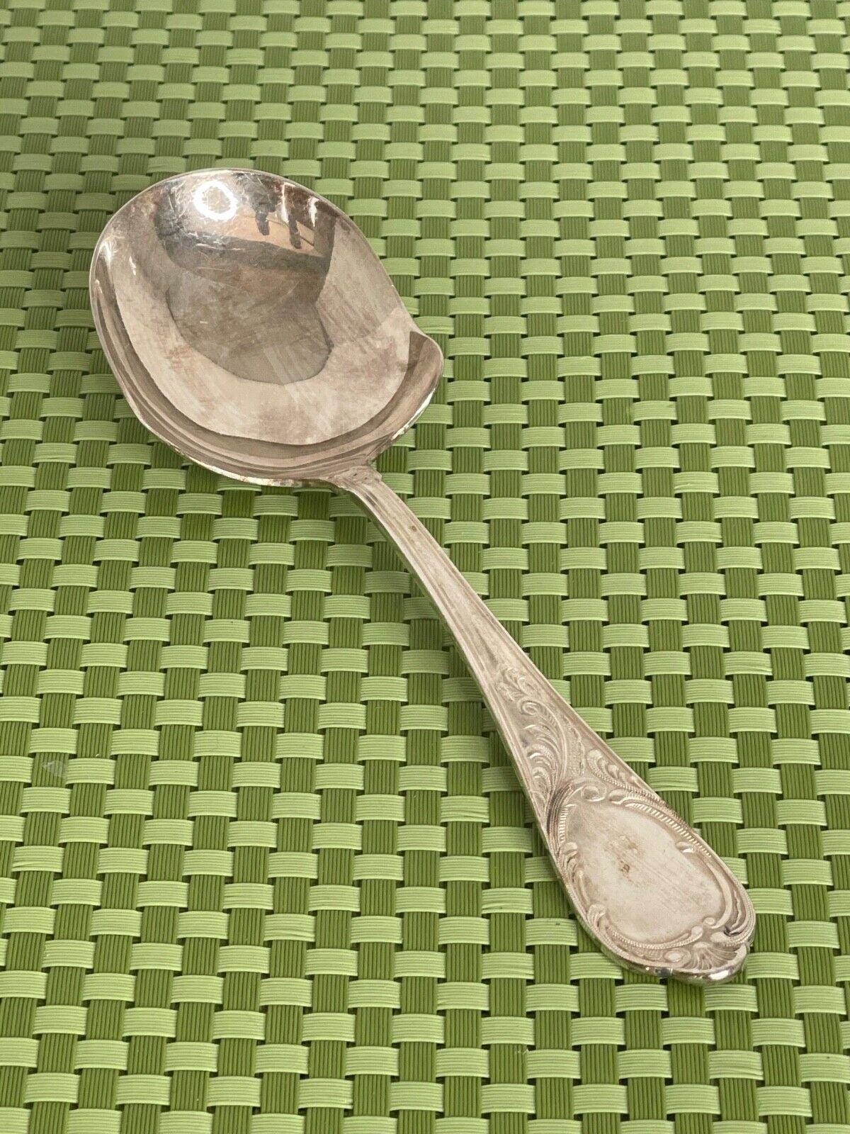 Wirths WIF27 Silverplate Casserole Spoon Plume Scrolls 100