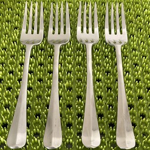 Gorham ETHAN ALLEN Stainless 4 Salad Forks Satin Flatware E32VG