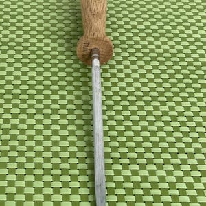 Chicago Cutlery Honing Steel 8" Sharpening Rod Wood Handle Taiwan - 12 1/2" image 6