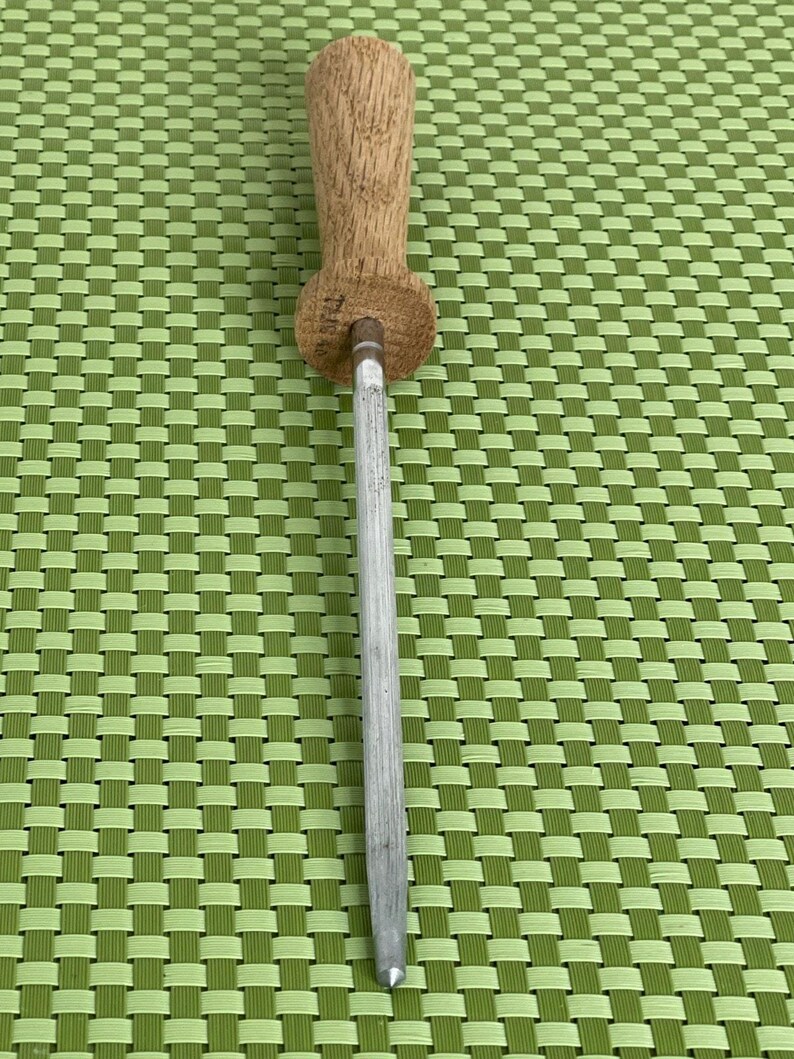 Chicago Cutlery Honing Steel 8" Sharpening Rod Wood Handle Taiwan - 12 1/2" image 6
