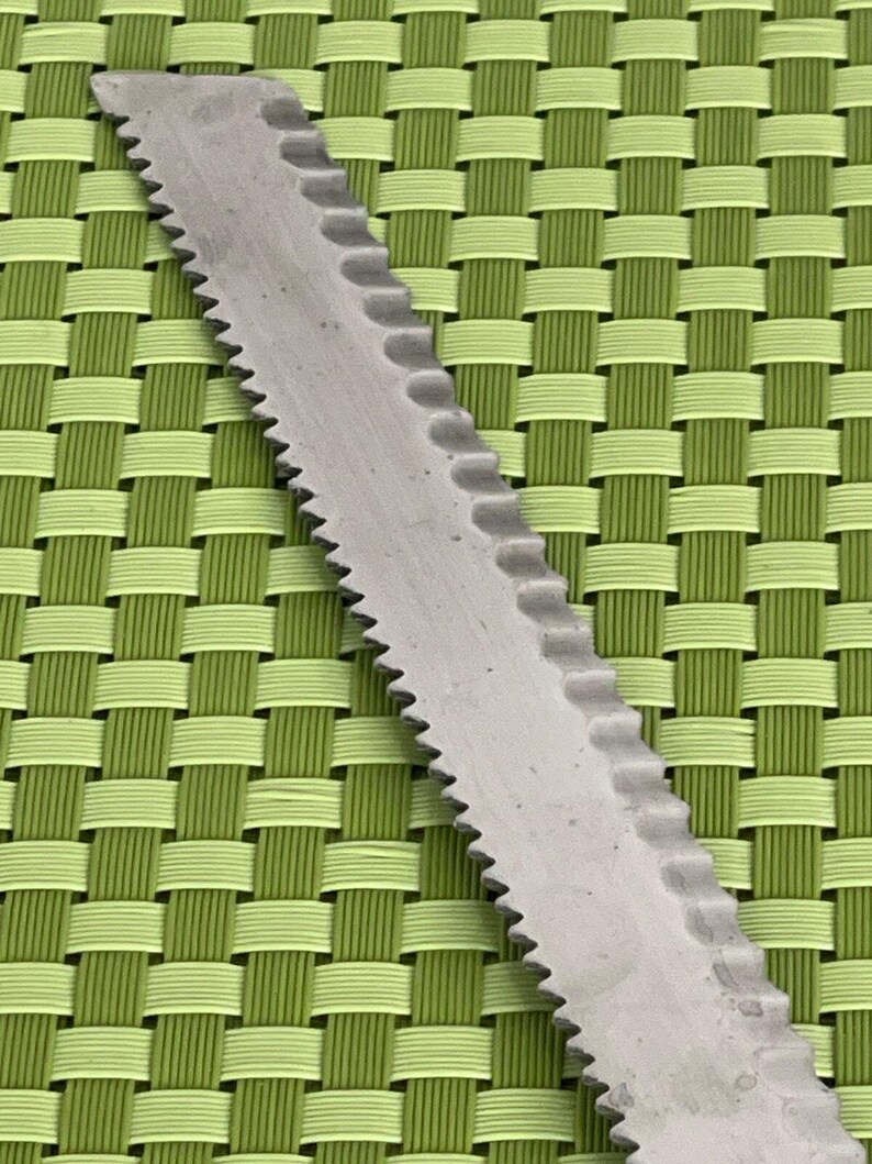 Vintage Durex Stainless Solingen Germany Serrated Bread Knife Wood Handle 7 5/8" image 2