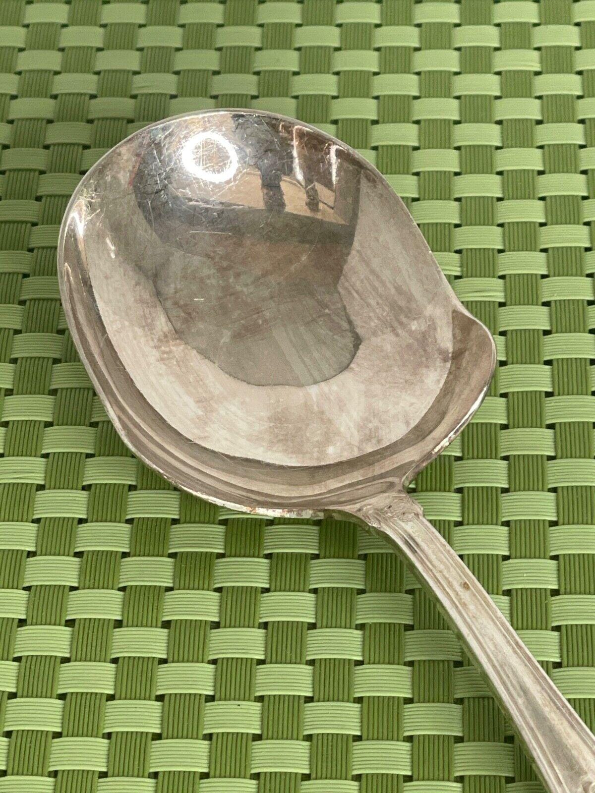 Wirths WIF27 Silverplate Casserole Spoon Plume Scrolls 100