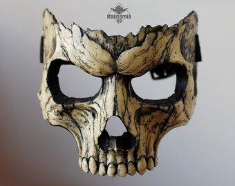 Half Skull Mask Etsy Half Skull Mask Etsy