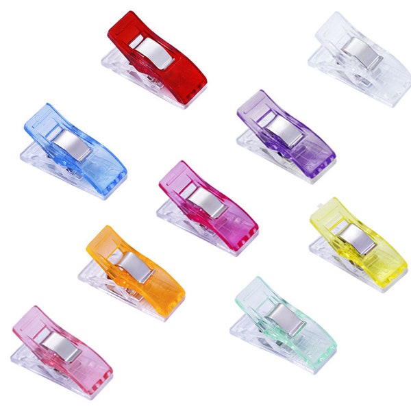 Clover Wonder Clips,Multi-Color Sewing Clips Small Craft Fabric Binding Clip,Plastic Clips Quilting Clips For Patchwork Sewing DIY Crafts