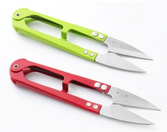 4" Thread Snips,Metal Embroidery Scissors,Yarn Snips Trimming Scissors,U-shaped Scissors Sewing Tool Snips For Craft DIY Supplies