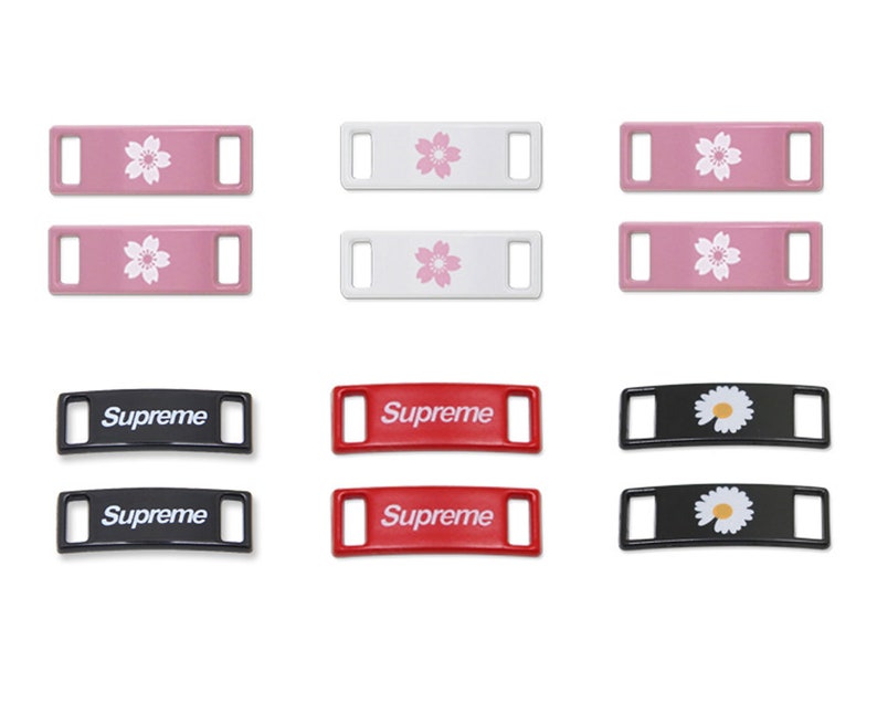 AF1 Boucle en métal Shoelaces Suprême Lacets Charme Black Etsy