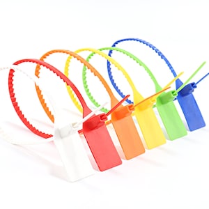 Additional Zip Tie Tag,Colorful Blank Plastic Cable Tie,Fits All Shoe Sizes (White,Red,Orange,Yellow,Green,Blue)