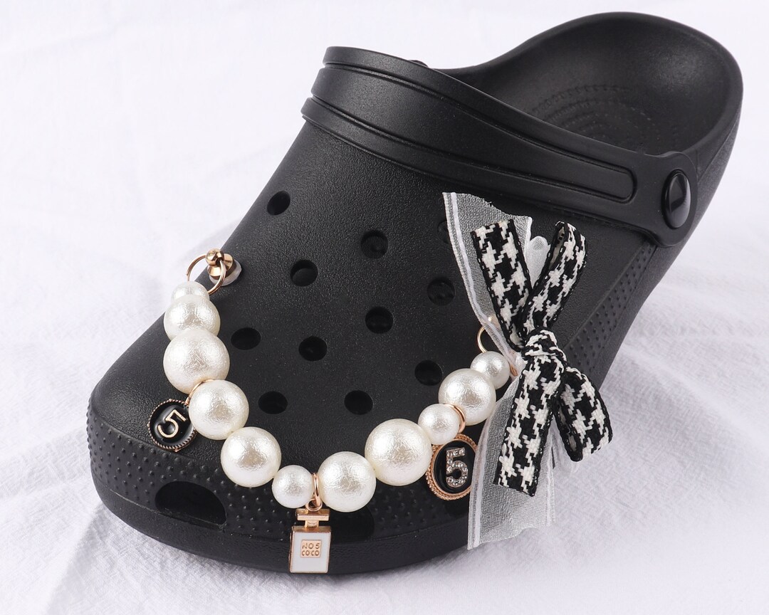 Luxury Rhinestones Croc Charms Designer Diy Retro Metal Chain