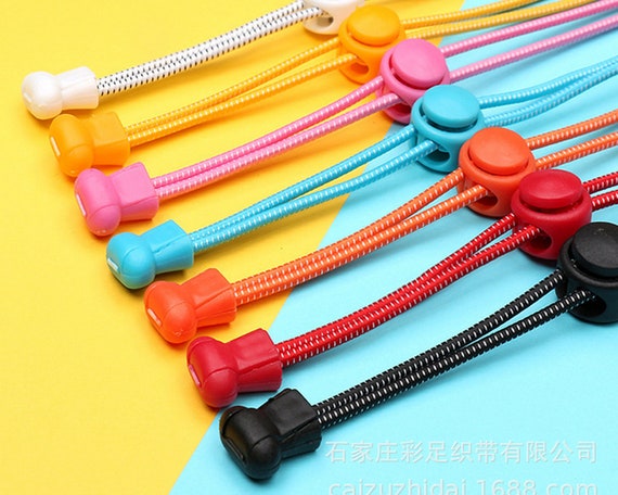 1 Pair Lazy Shoelaces With Plastic Lock,candy Color No Tie Shoelace,1m  Length Stretchable Elastic Shoe Laces for Kids Adults Running Shoes 