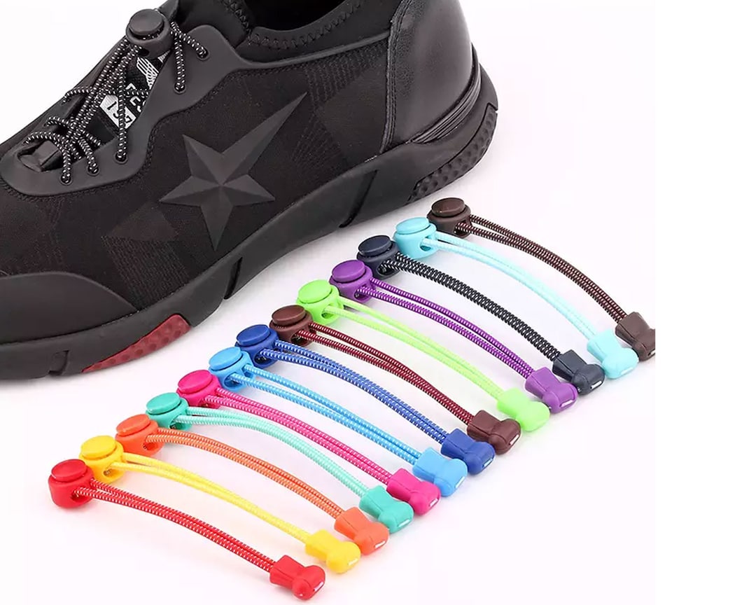 1 Pair Lazy Shoelaces With Plastic Lock,candy Color No Tie Shoelace,1m  Length Stretchable Elastic Shoe Laces for Kids Adults Running Shoes 